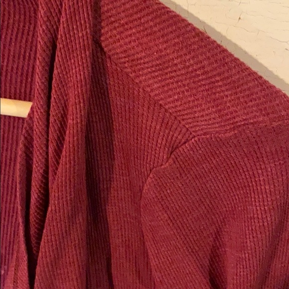Red open front thin cardigan - Picture 2 of 4
